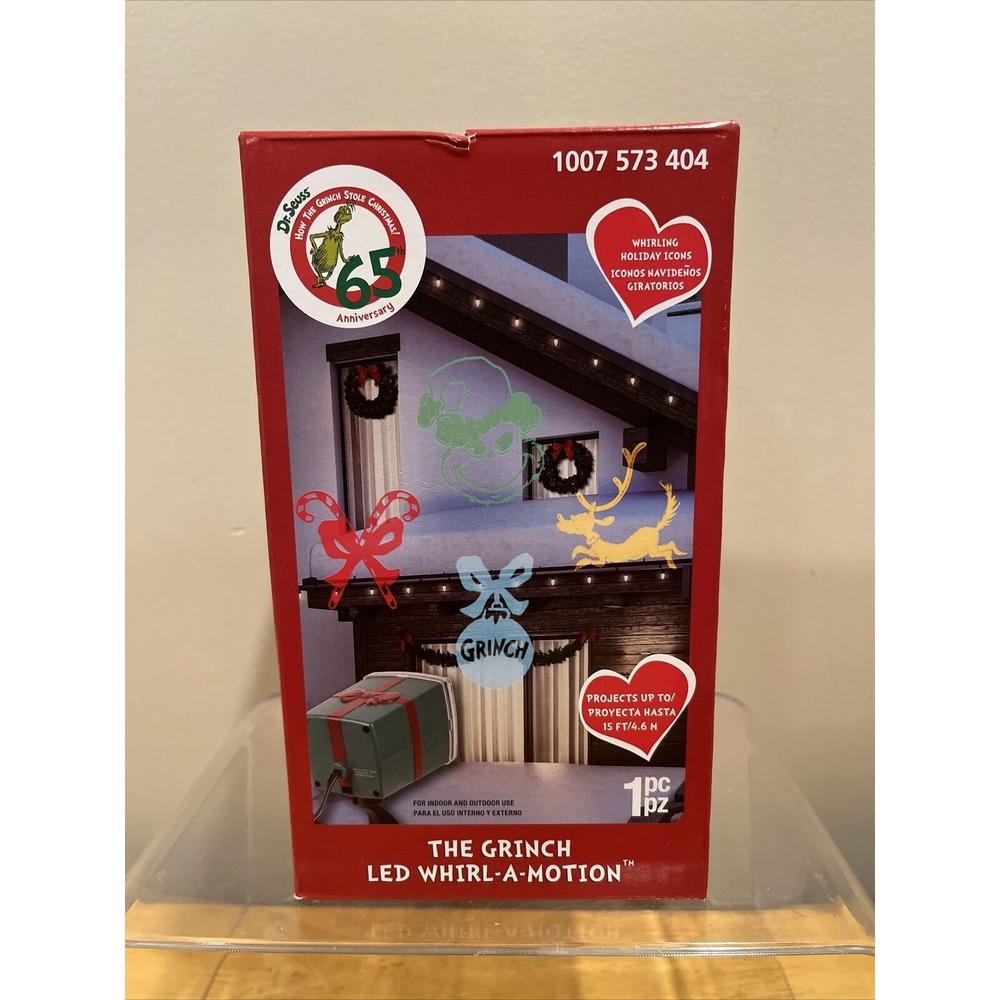 Gemmy LED LightShow DR. Seuss Projector Whirl A Motion Grinch LED Projector